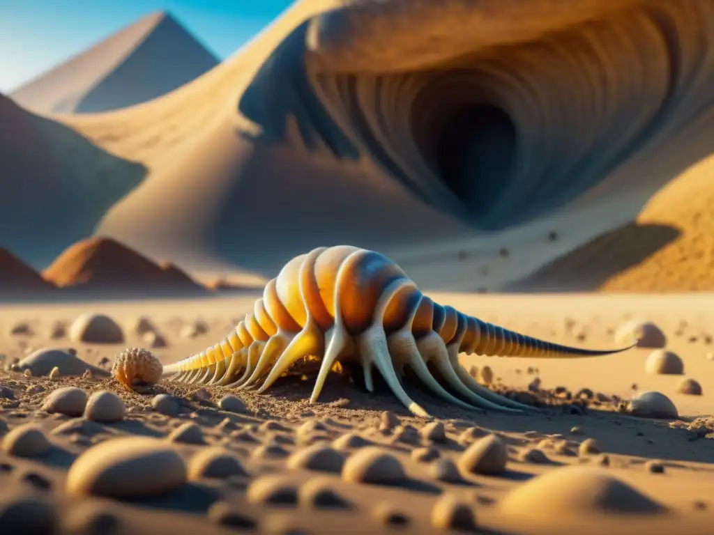 Excavación de fósiles: descubriendo restos de terópodo con detalle Descubre la evolución de los dinosaurios terópodos en una excavación paleontológica en el desierto