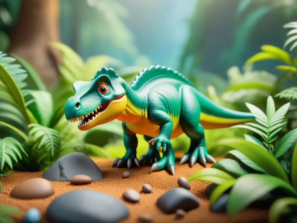 Un emocionante juego infantil con juguetes de dinosaurios, lanzamientos exclusivos, en un parque temático prehistórico