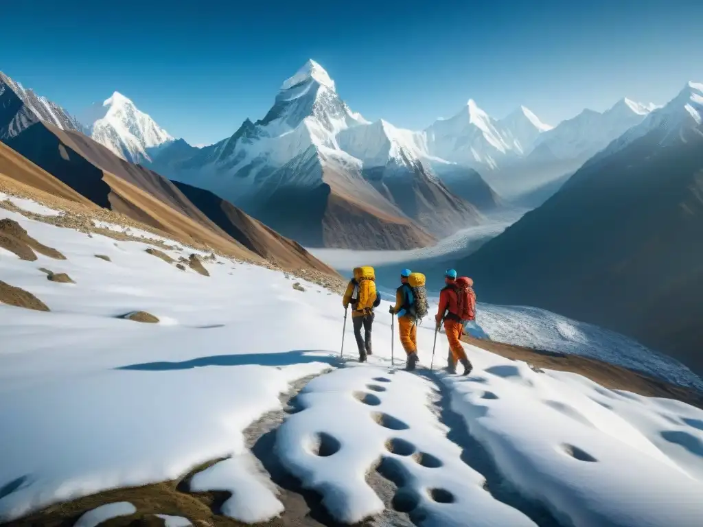 Huellas gigantes: exploradores modernos en la cordillera del Himalaya Un equipo de exploradores modernos descubre huellas de gigantes prehistóricos en el Himalaya