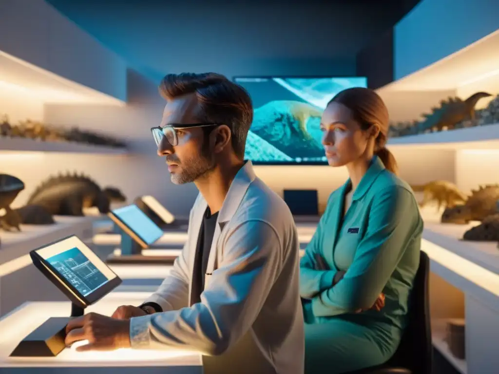Equipo de paleontólogos y expertos en Inteligencia Artificial analizan ecosistemas prehistóricos en laboratorio de alta tecnología