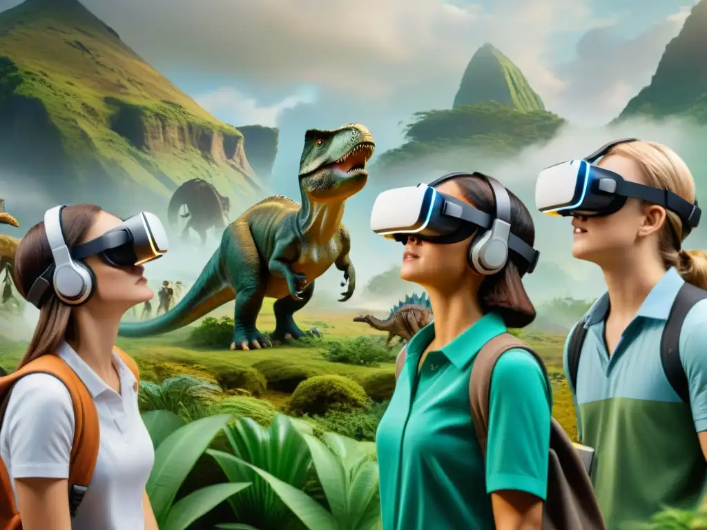 Estudiantes exploran la prehistoria con realidad virtual Estudiantes en realidad aumentada descubren la prehistoria con asombro