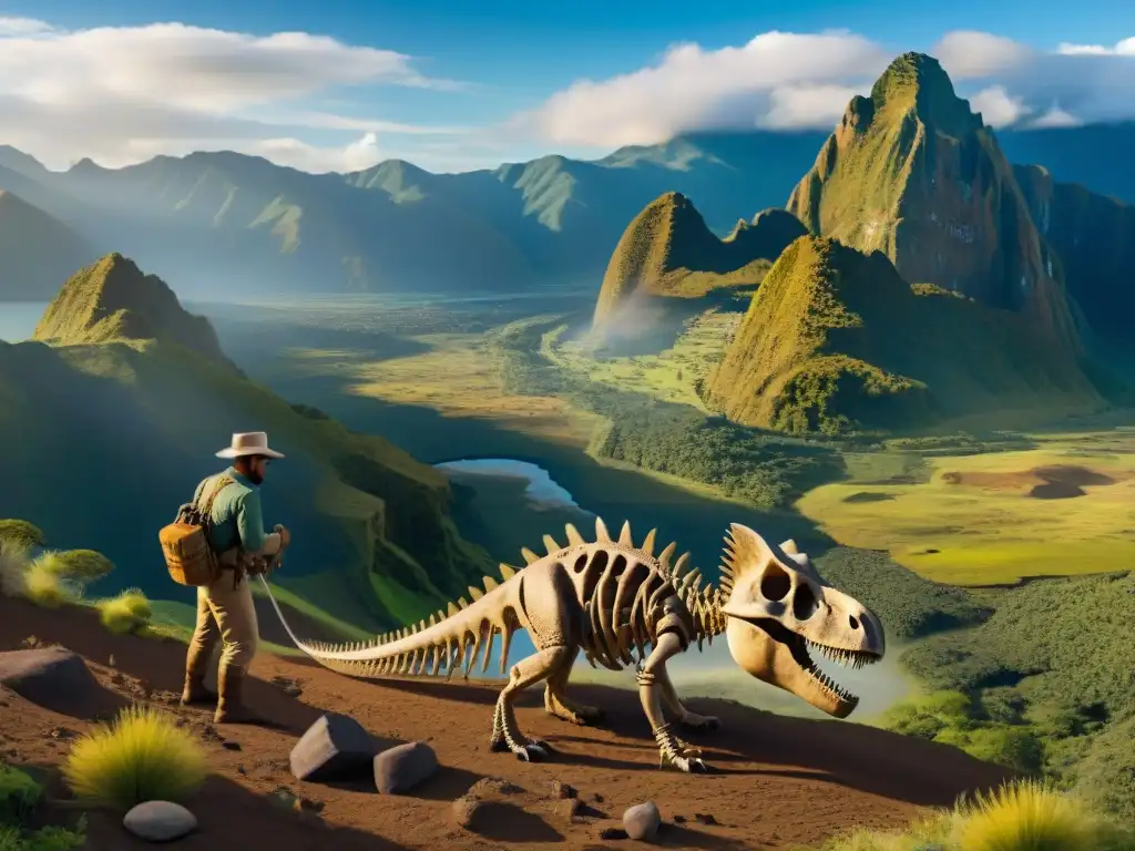Excavación de dinosaurios en los Andes Exploración de fósiles de dinosaurios en regiones ricas en fósiles del mundo