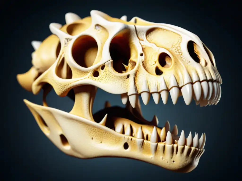 Fósil de cráneo de T