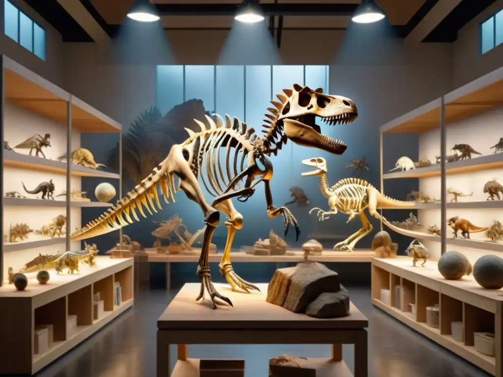 Paleoartistas crean dinosaurio realista en taller de museo Un grupo de innovadores en paleoarte reconstruye un esqueleto de dinosaurio en un taller de museo