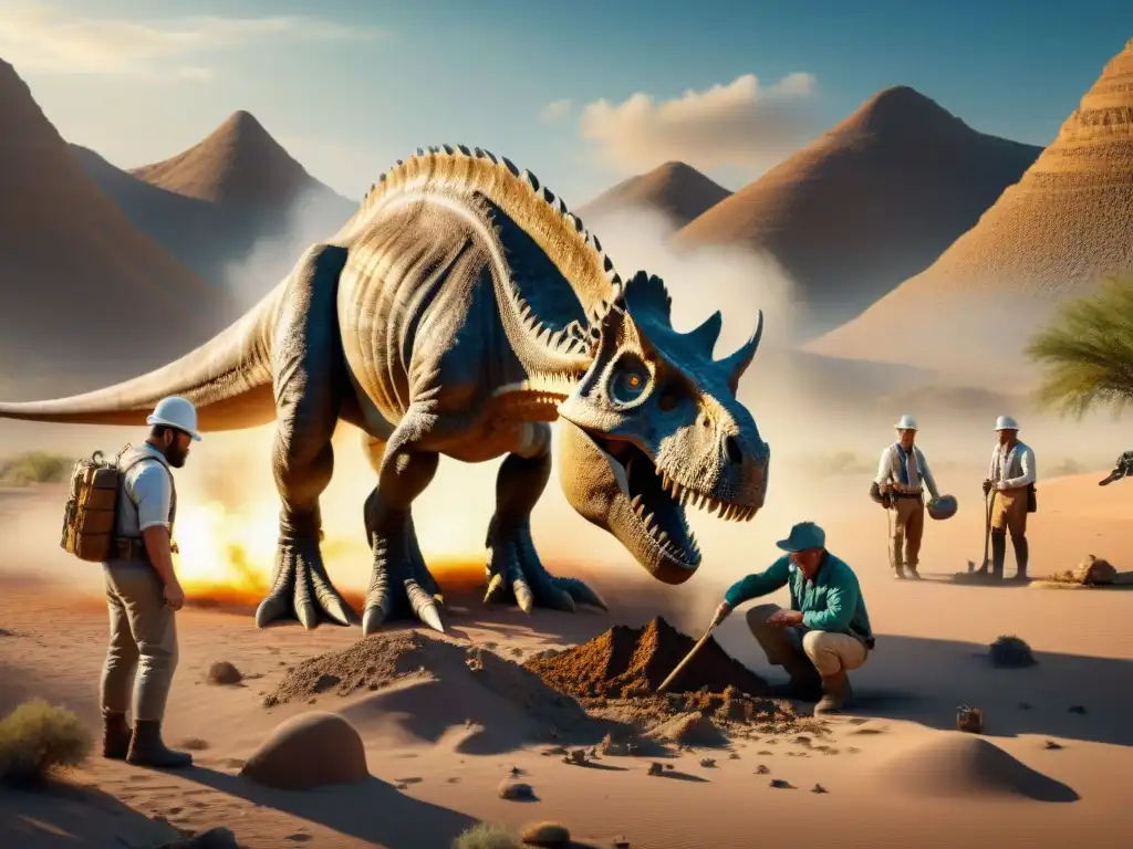 Exploración paleontológica en el desierto: equipo descubre fósil de dinosaurio