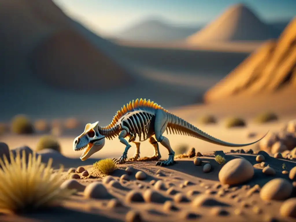 Excavación de fósil: descubriendo un dinosaurio en detalle Paleontólogo descubre fósil de dinosaurio en desierto remoto