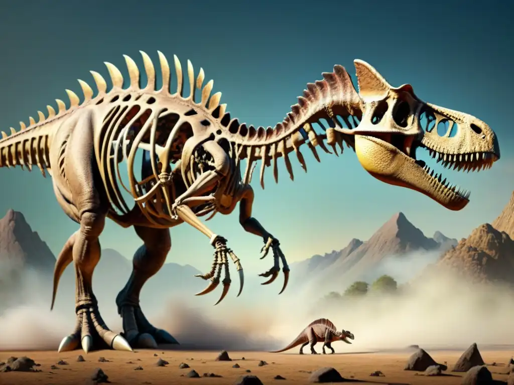 Comparación detallada: T Comparación visual de estructuras óseas de dinosaurios bípedos vs